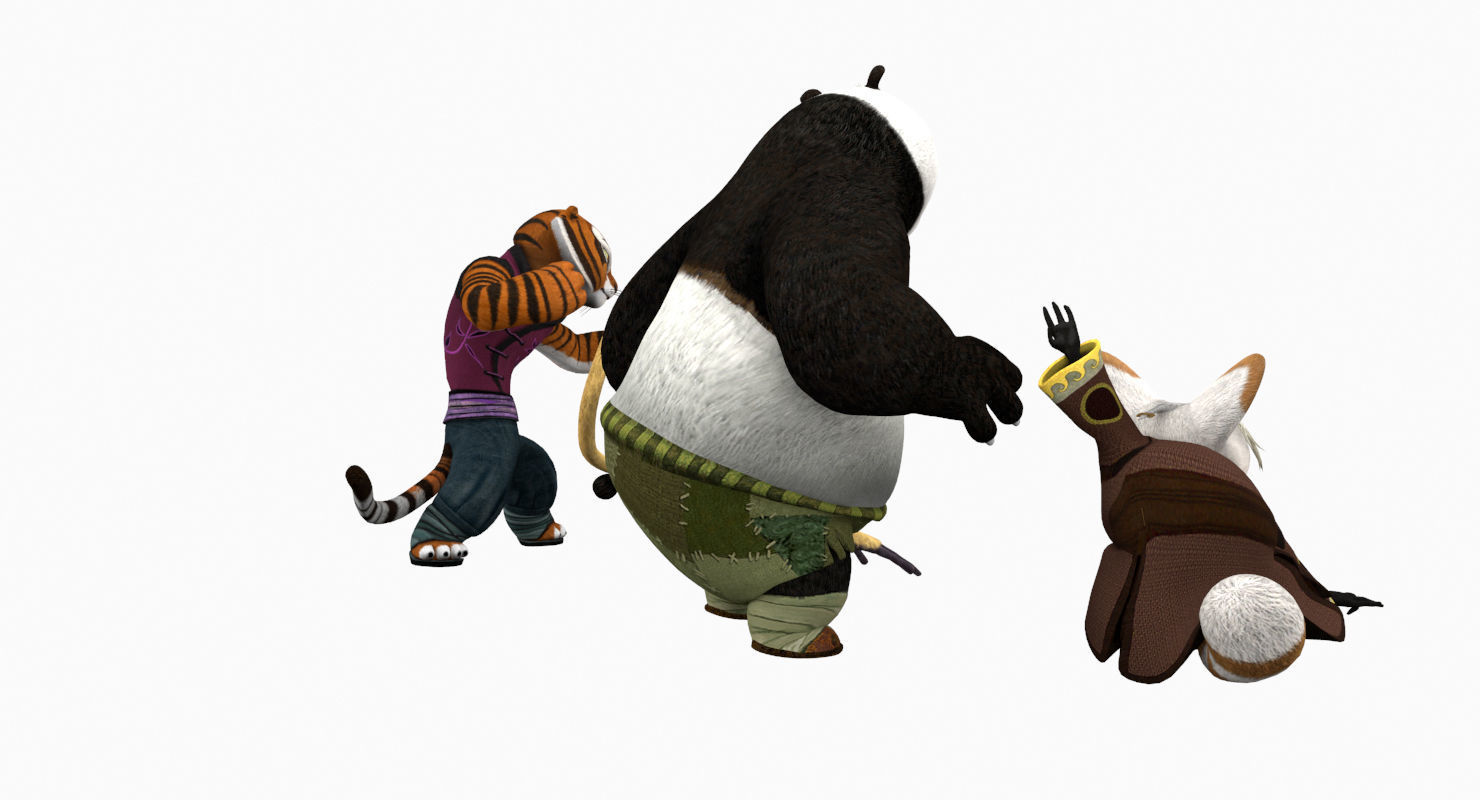 Kungfu Panda Low-poly 3D model_29