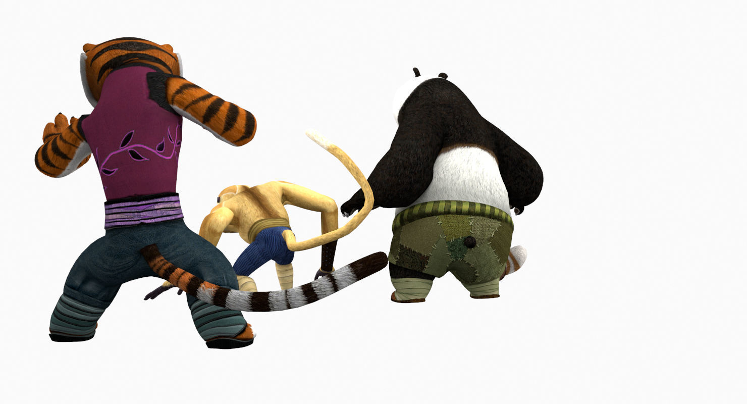 Kungfu Panda Low-poly 3D model_41