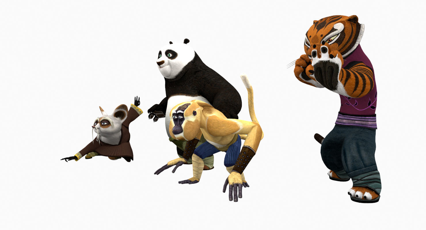 Kungfu Panda Low-poly 3D model_53