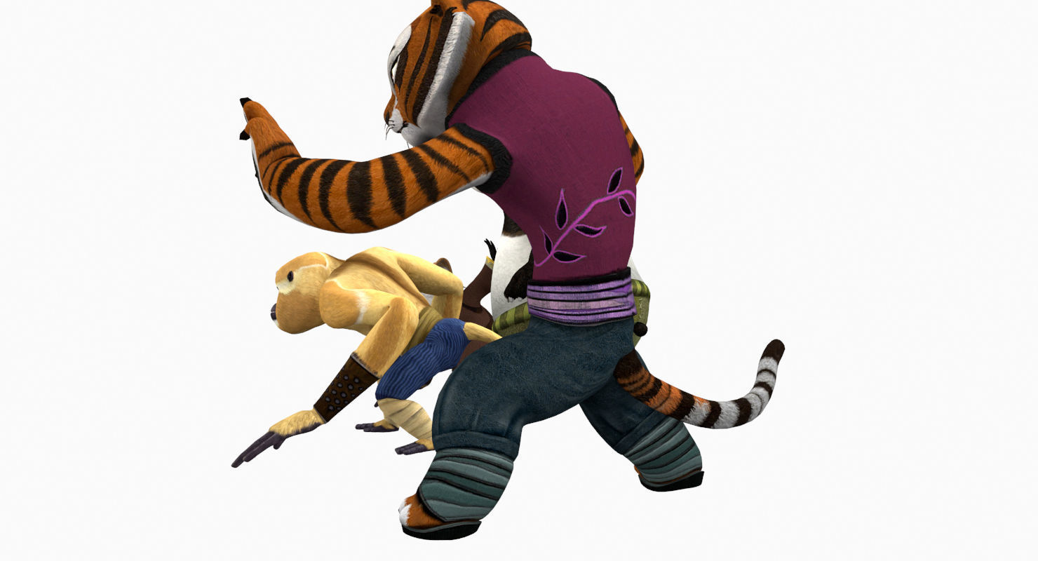 Kungfu Panda Low-poly 3D model_47