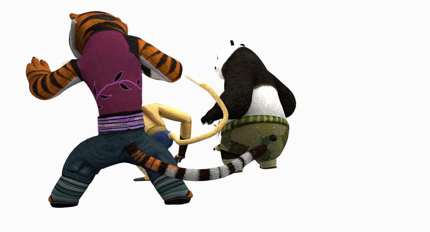 Kungfu Panda Low-poly 3D model_43