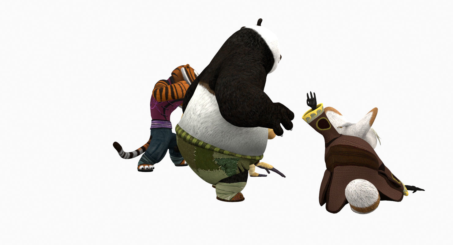 Kungfu Panda Low-poly 3D model_28
