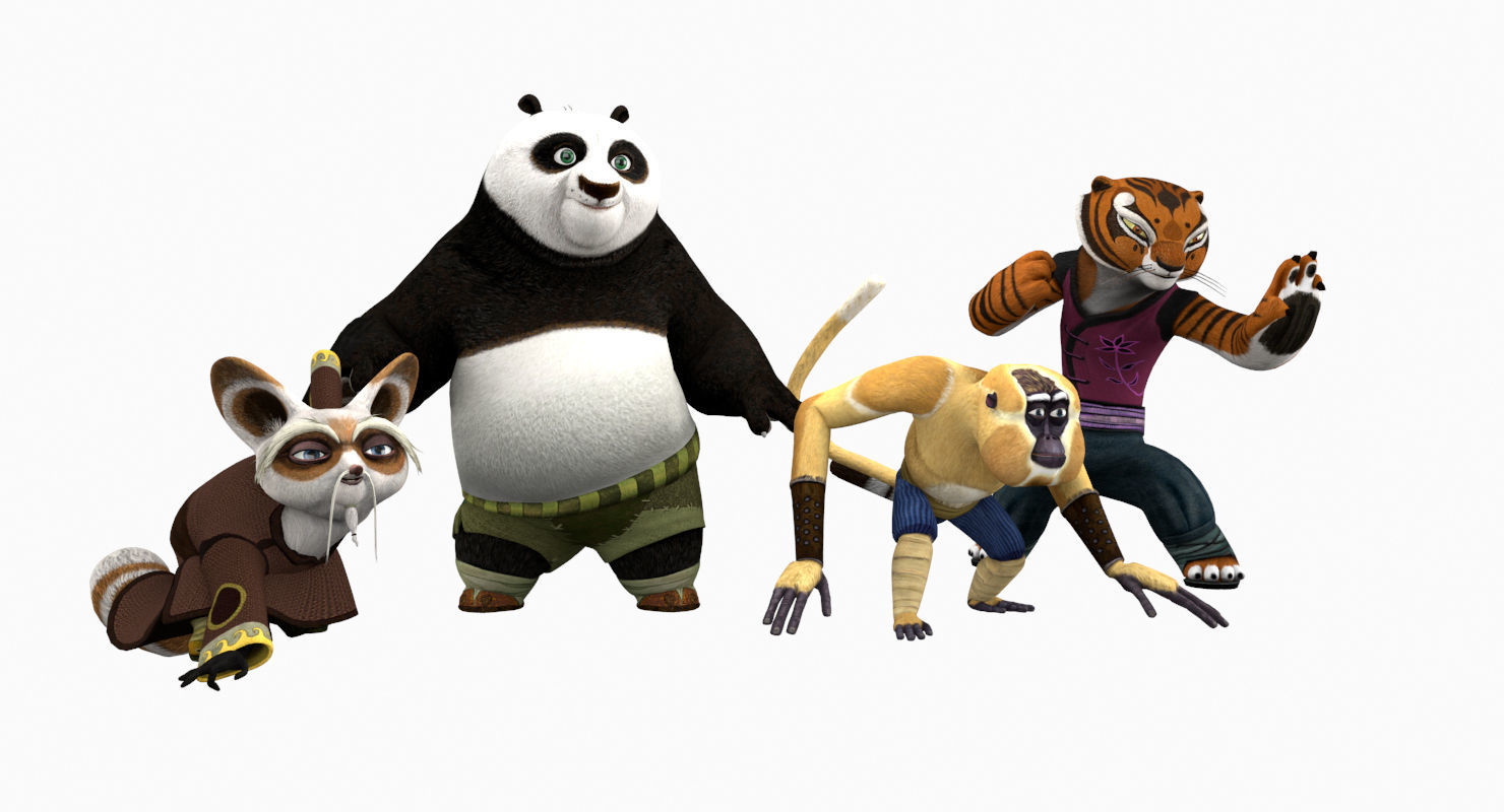 Kungfu Panda Low-poly 3D model_16