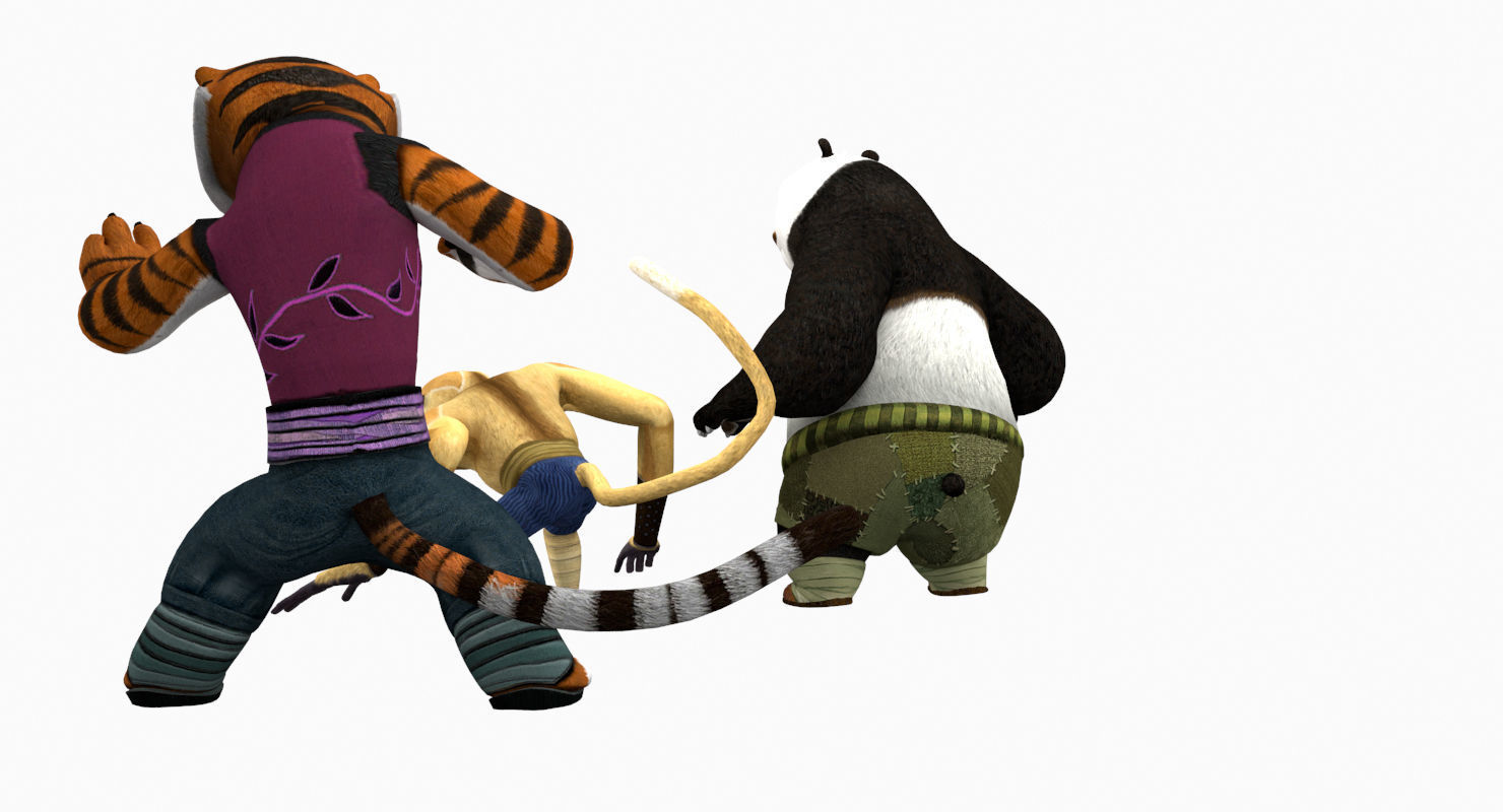 Kungfu Panda Low-poly 3D model_42