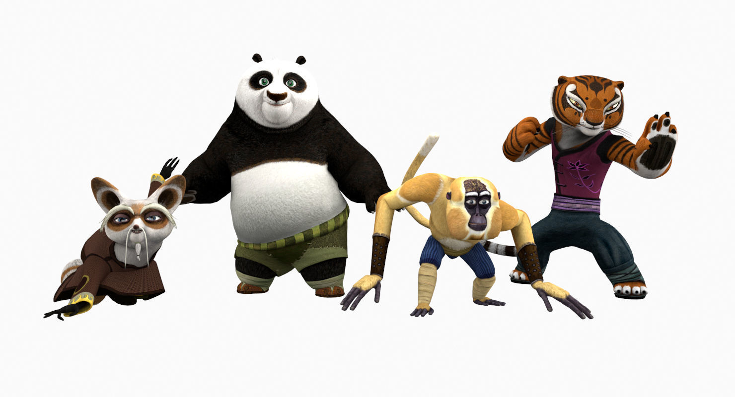 Kungfu Panda Low-poly 3D model_14