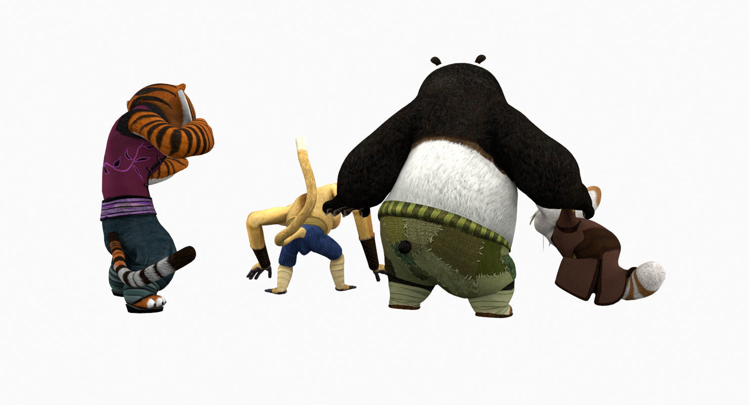 Kungfu Panda Low-poly 3D model_35