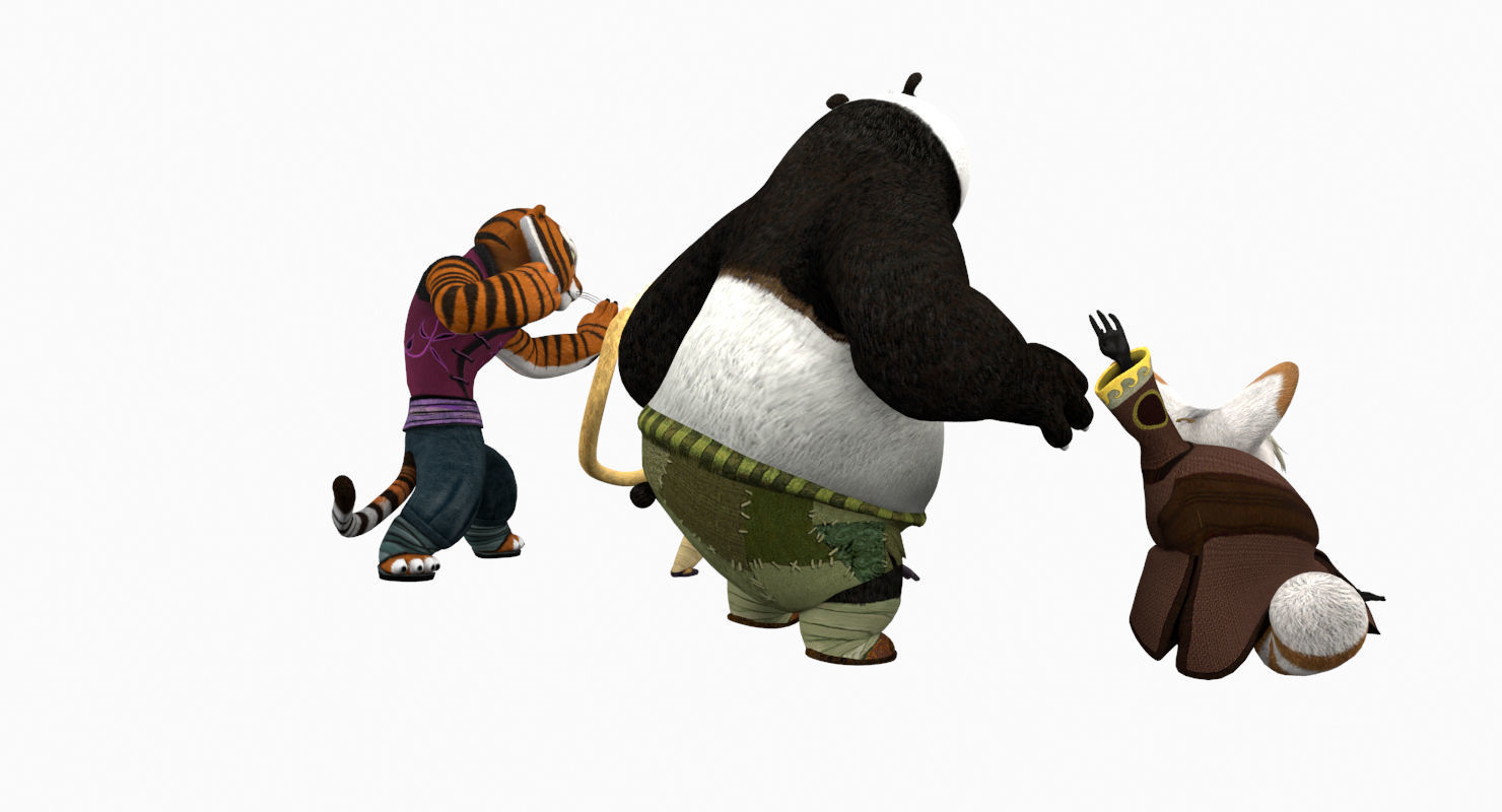 Kungfu Panda Low-poly 3D model_30