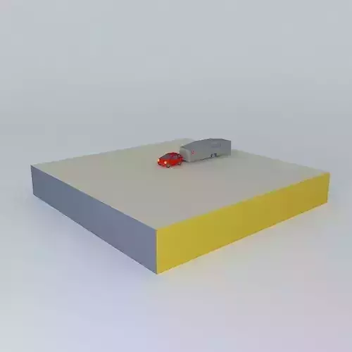 sketchyphysics  smart car pulling a 5th wheel Free 3D model