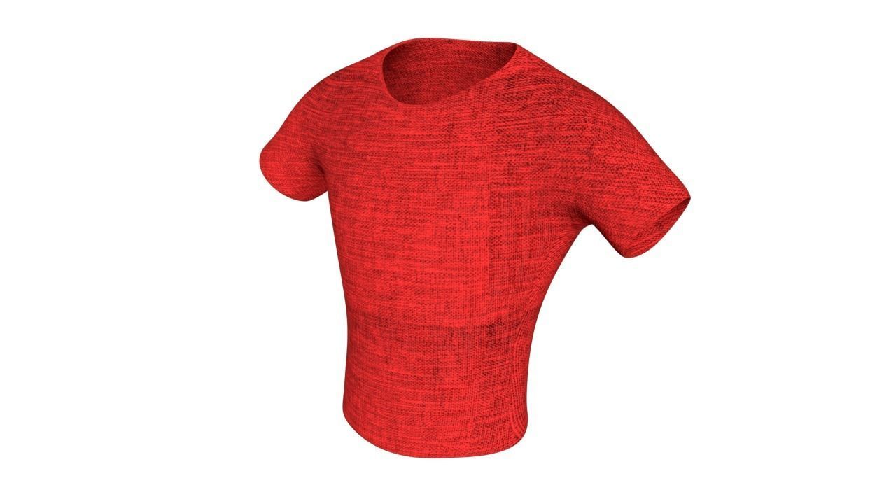 T-shirt 004 Lowpoly 3D model Vray Ready Game Ready VR AR Ready Free low-poly 3D model_1