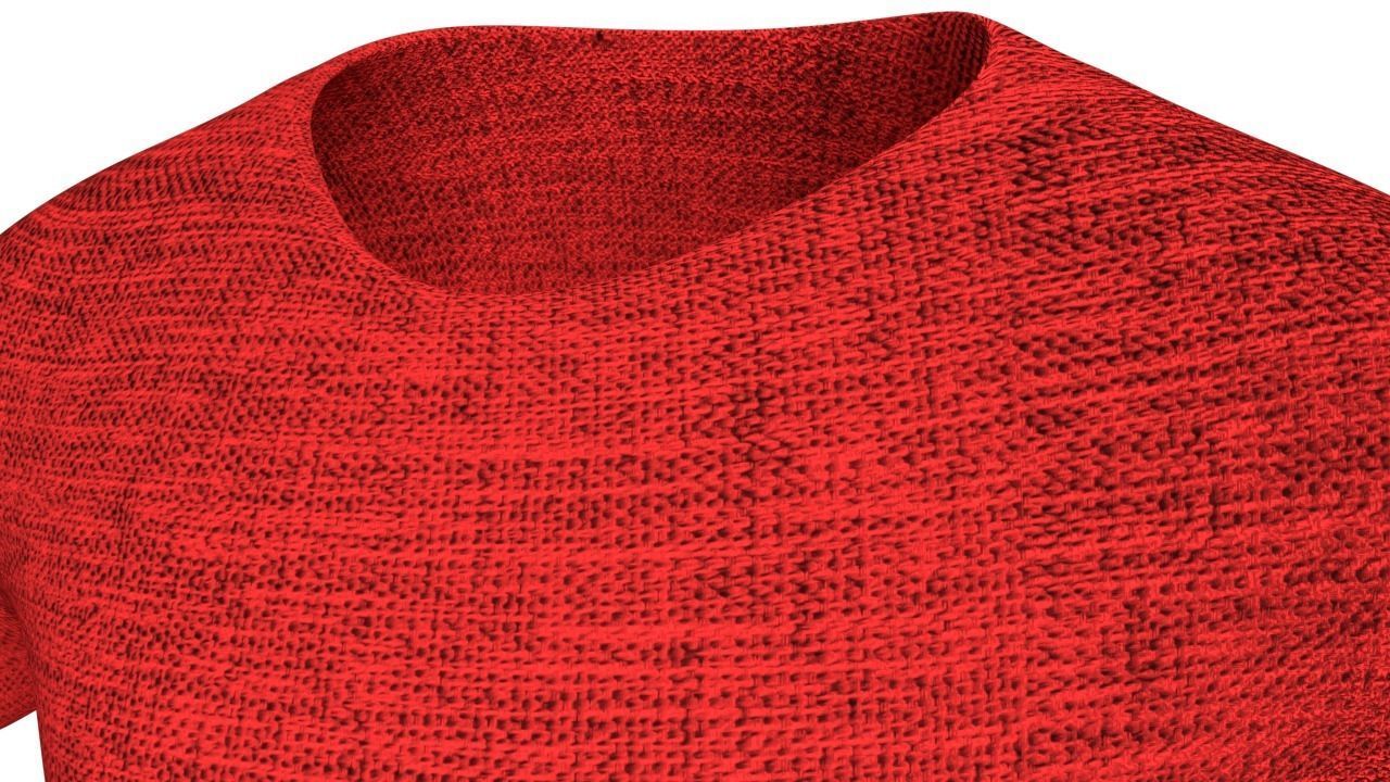 T-shirt 004 Lowpoly 3D model Vray Ready Game Ready VR AR Ready Free low-poly 3D model_2
