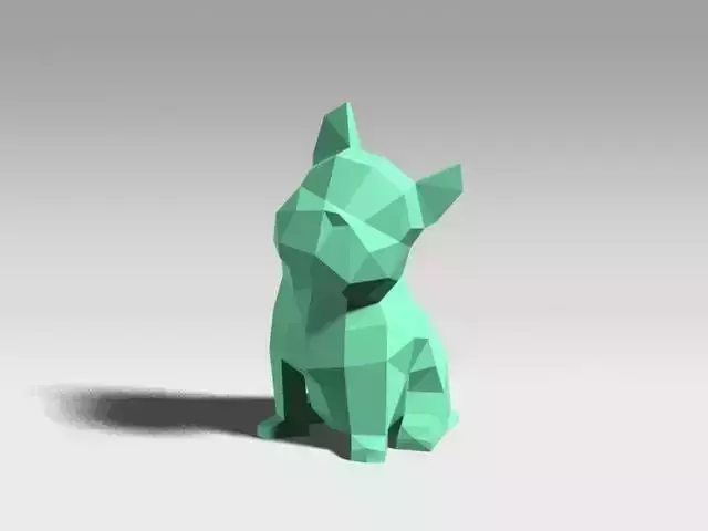 LOW POLYGON FRENCH BULLDOG MODEL 3D PRINT MODEL