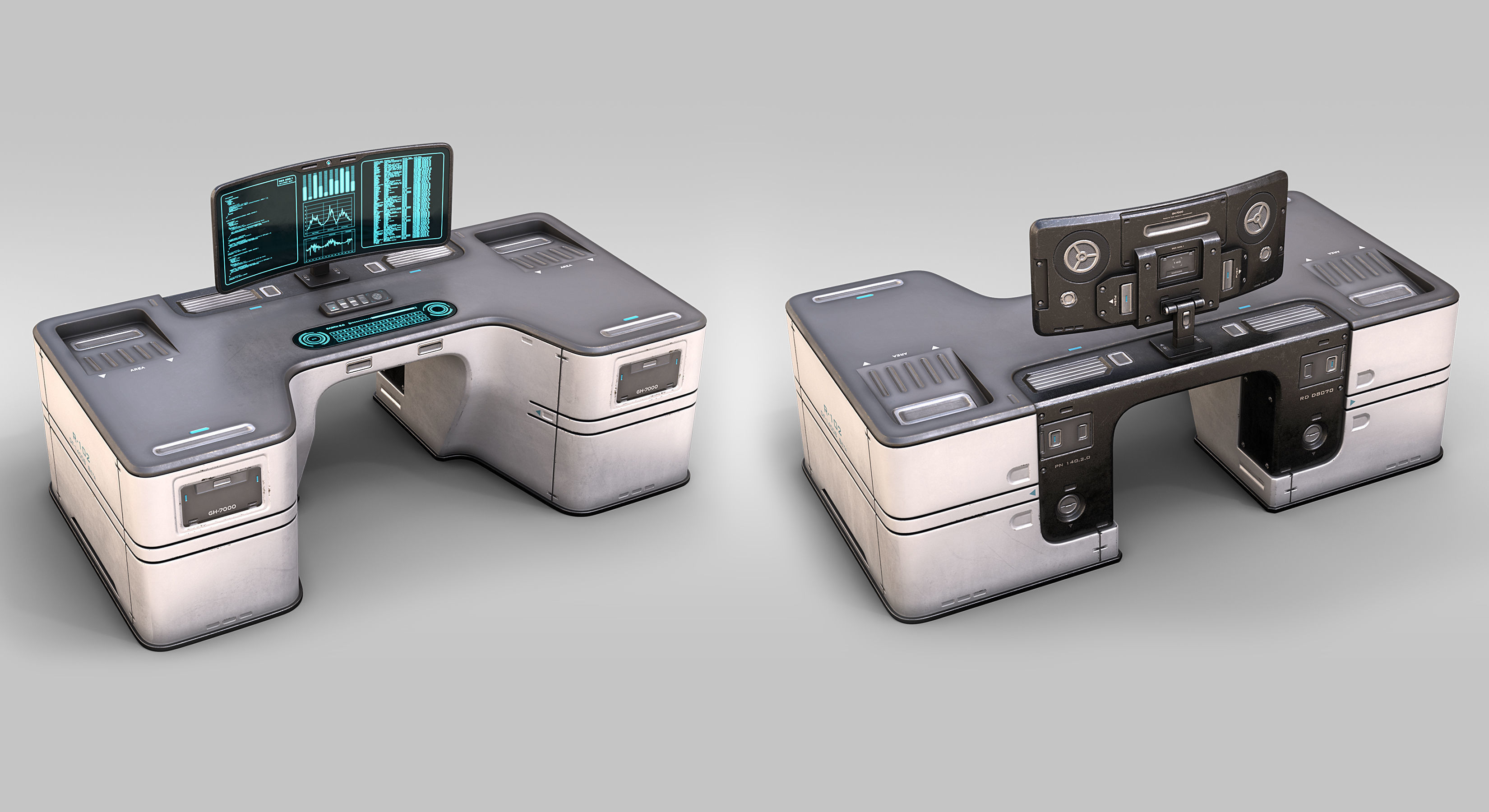 Lab Table 02 3D model_7