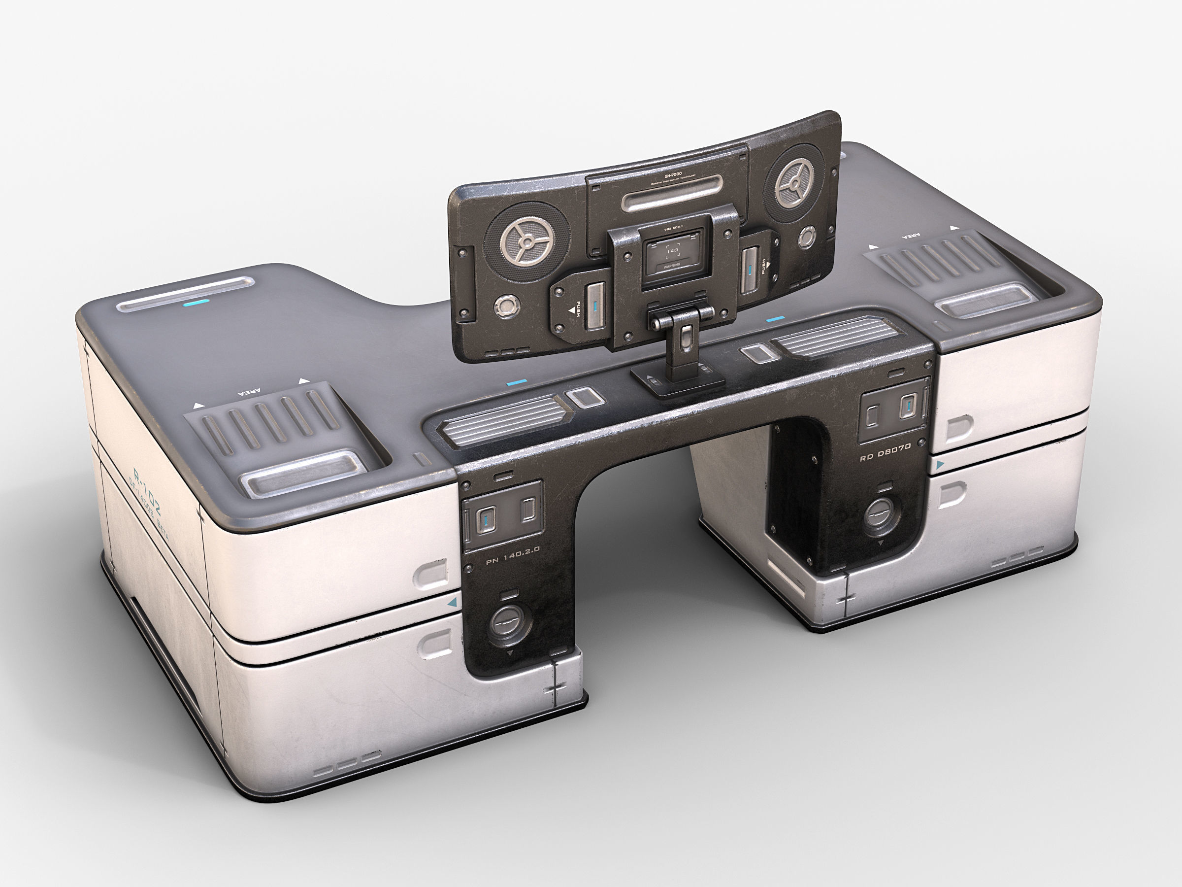 Lab Table 02 3D model_2