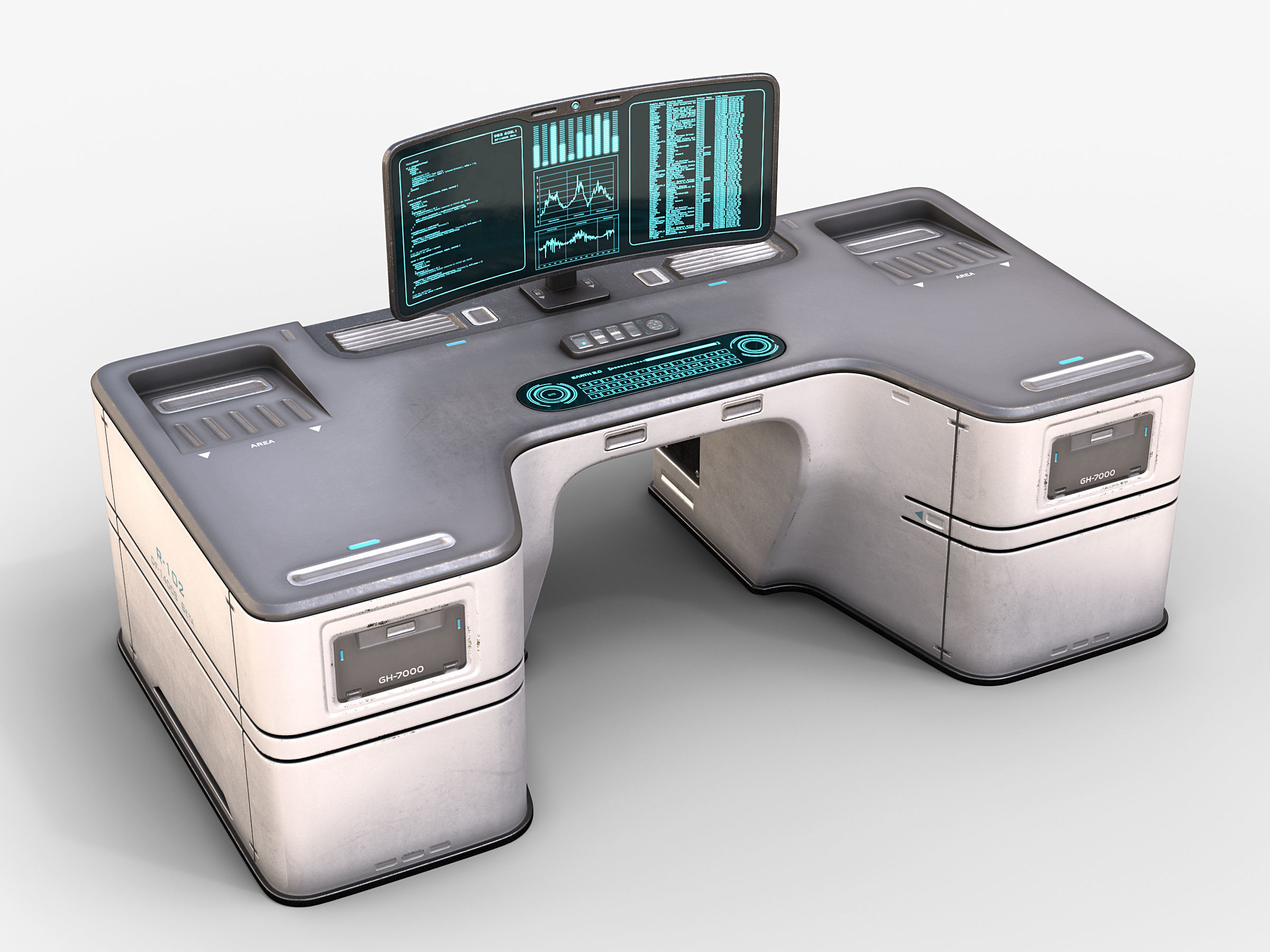 Lab Table 02 3D model_1
