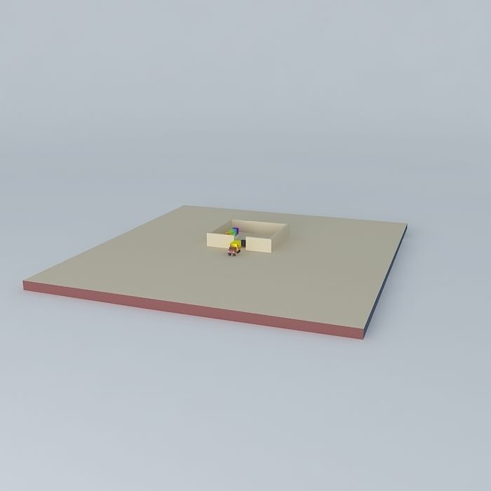 No Odinary Fork lift 2 (sketchyphysics) Free 3D model_1