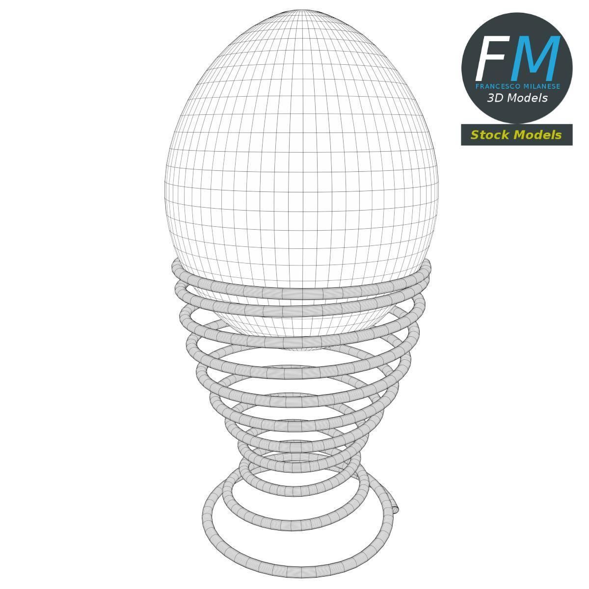 Egg on a holder 3D model_7