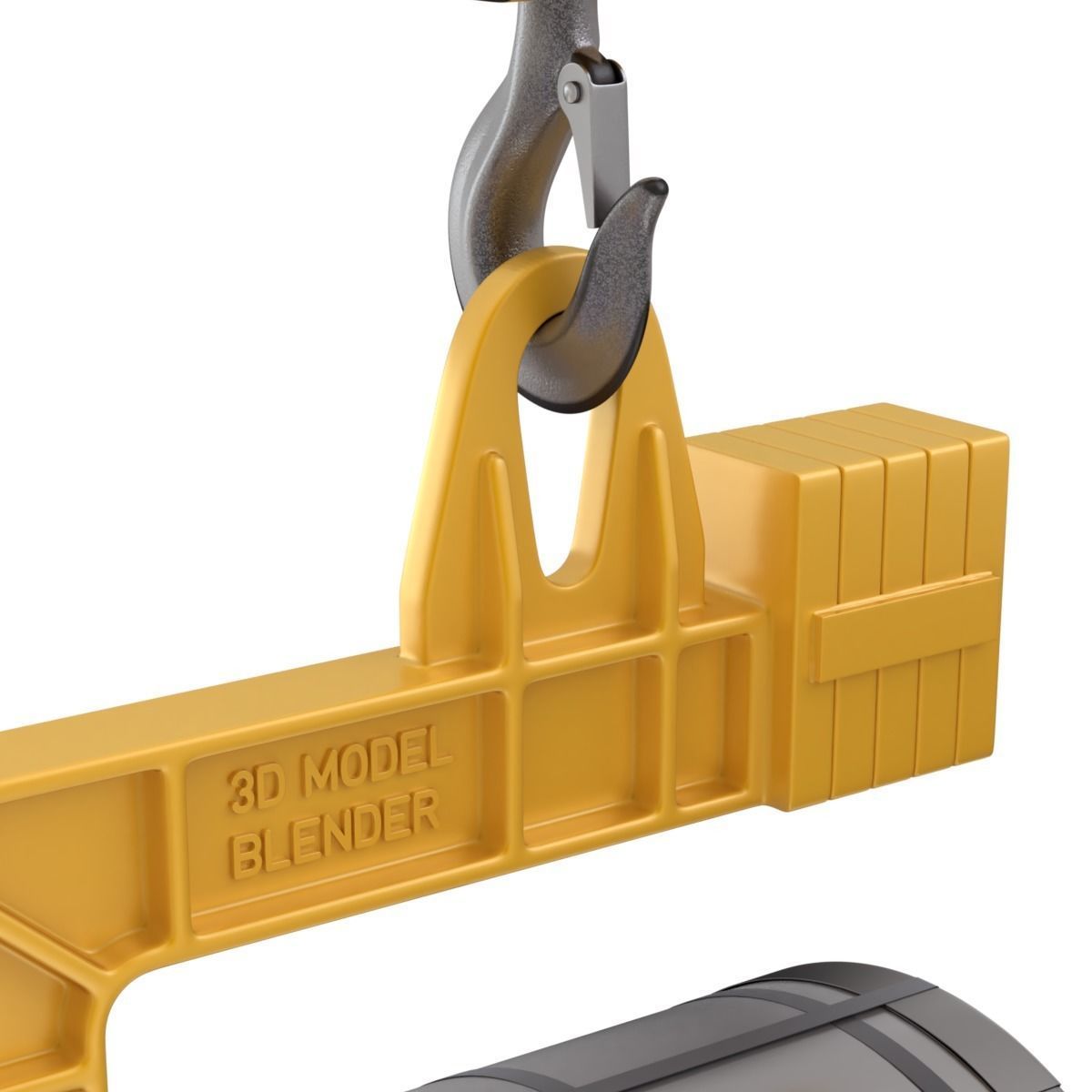 Coil Lifter with Steel Coil 3D model_2