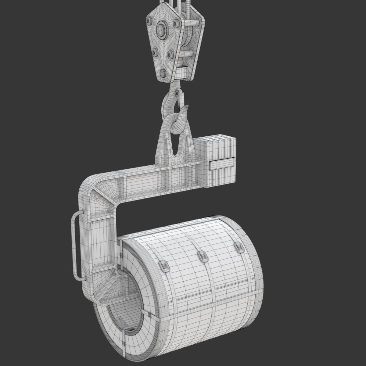 Coil Lifter with Steel Coil 3D model_32