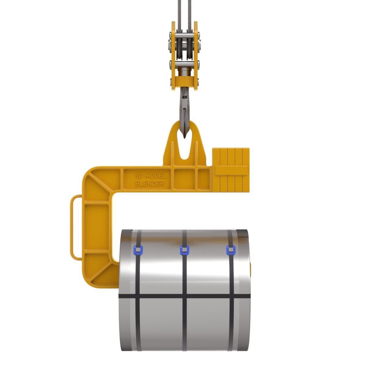 Coil Lifter with Steel Coil 3D model_10