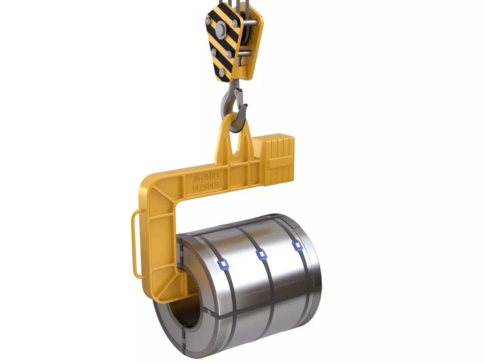 Coil Lifter with Steel Coil 3D model_0