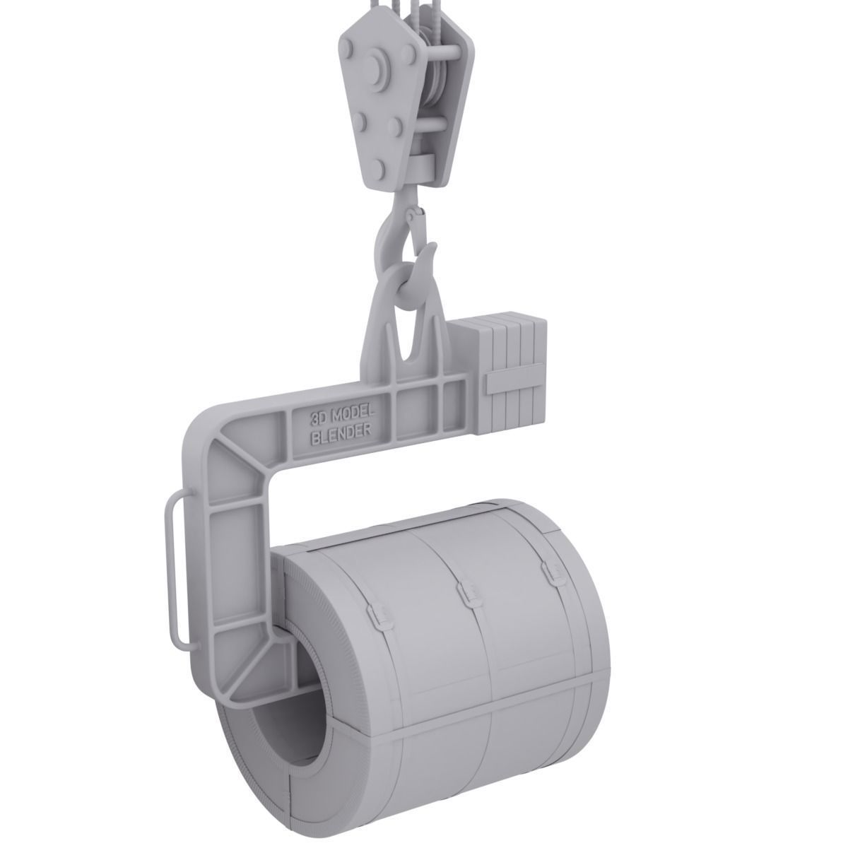 Coil Lifter with Steel Coil 3D model_16