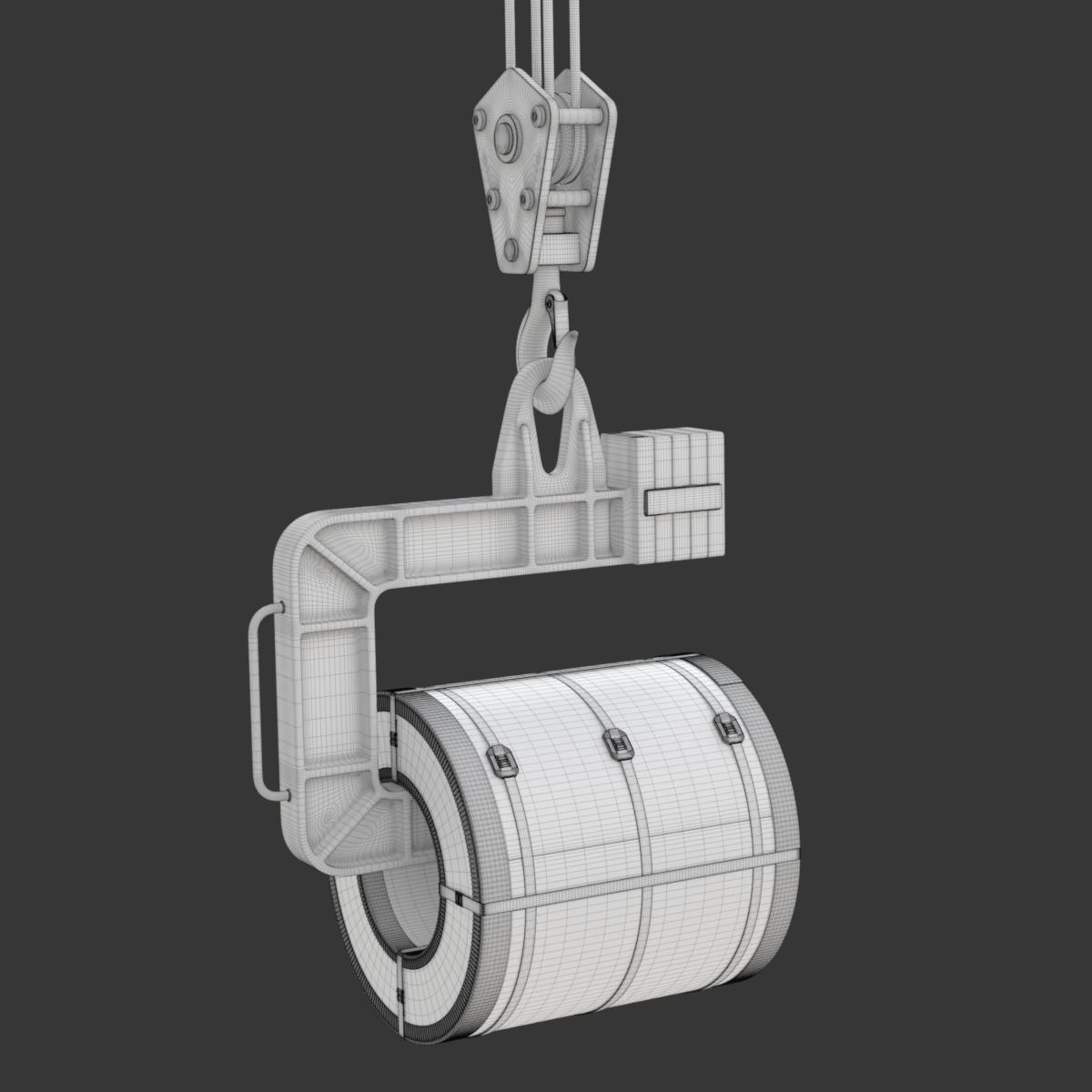 Coil Lifter with Steel Coil 3D model_37