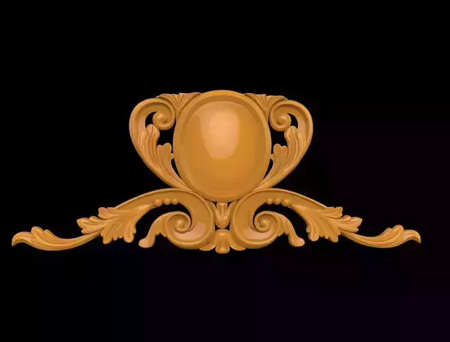 Carved CNC 3D print model decoration wall trophy