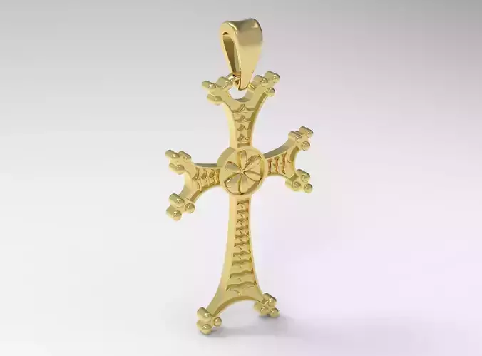 cross egyptian gold pendant