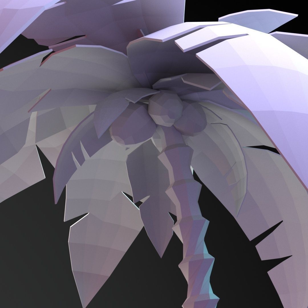 Low Poly Cartoon Palm - 01 Low-poly 3D model_14