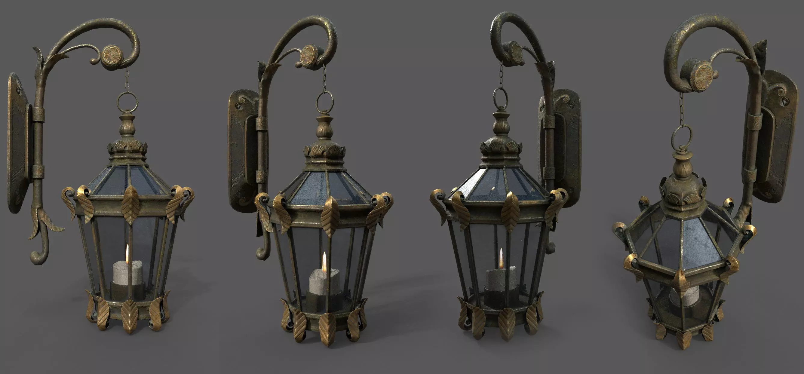 Lantern Bloodborne - Victorian style Low-poly 3D model_0