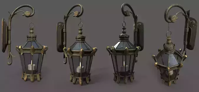 Lantern Bloodborne - Victorian style Low-poly 3D model
