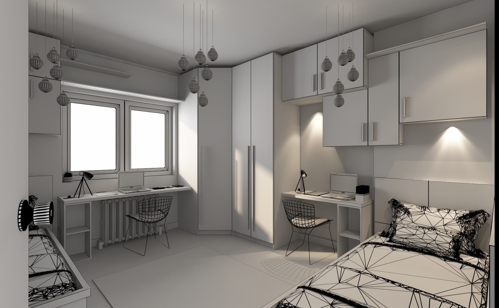 Child Room two person 3D model_3