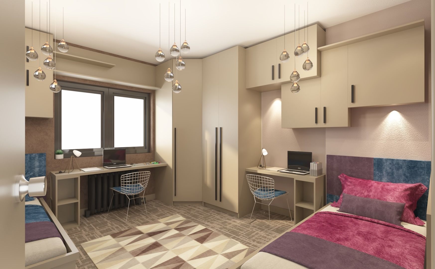 Child Room two person 3D model_2