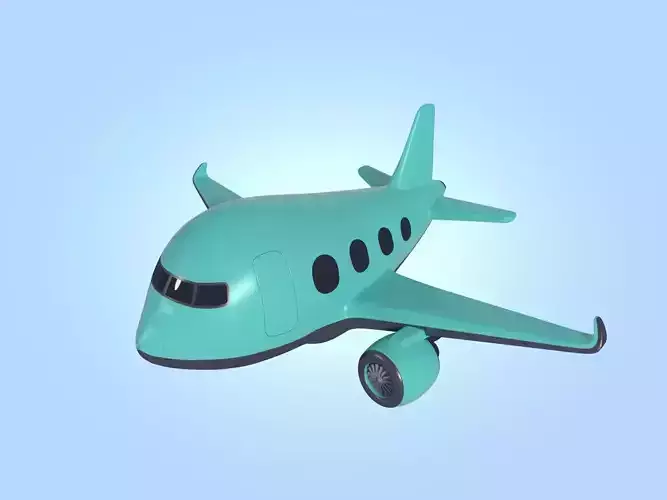 Cartoon Toy Airplane - Toon Jet Plane