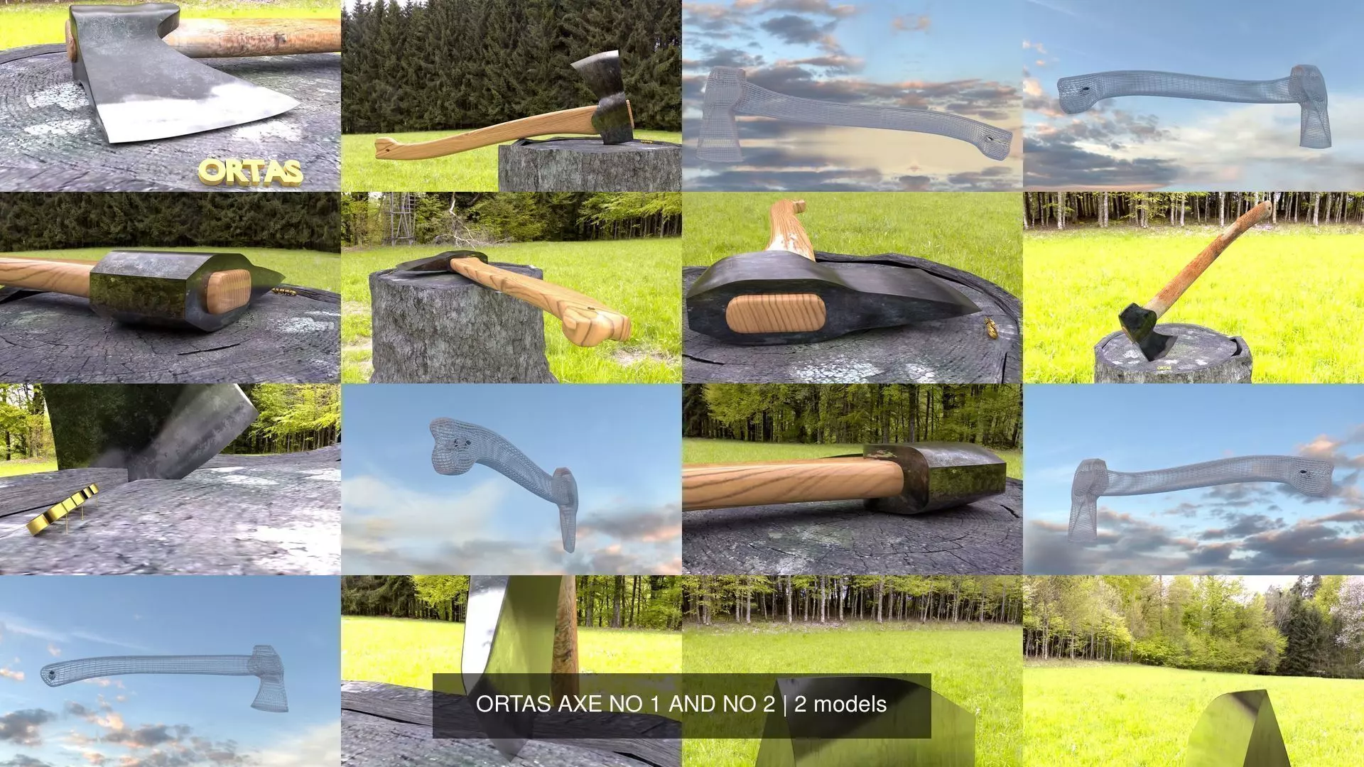 ORTAS AXE NO 1 AND NO 2 3D Model Collection_0