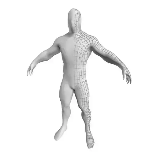 Lowpoly strong man base