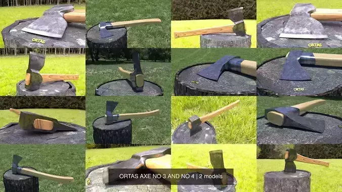 ORTAS AXE NO 3 AND NO 4 3D Model Collection
