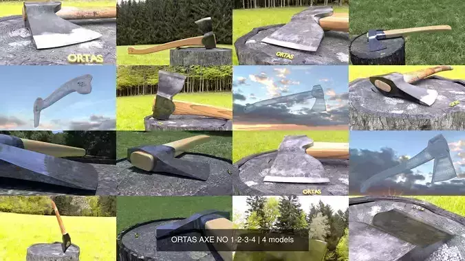 ORTAS AXE NO 1-2-3-4 3D Model Collection