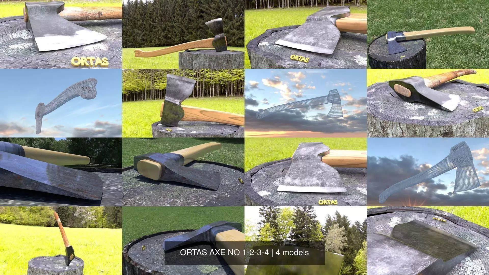ORTAS AXE NO 1-2-3-4 3D Model Collection_0