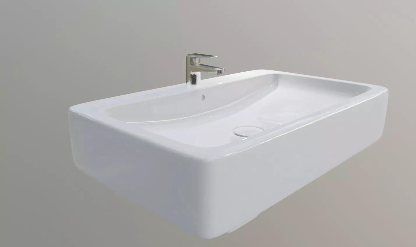 bathroom sink Low-poly 3D model_0