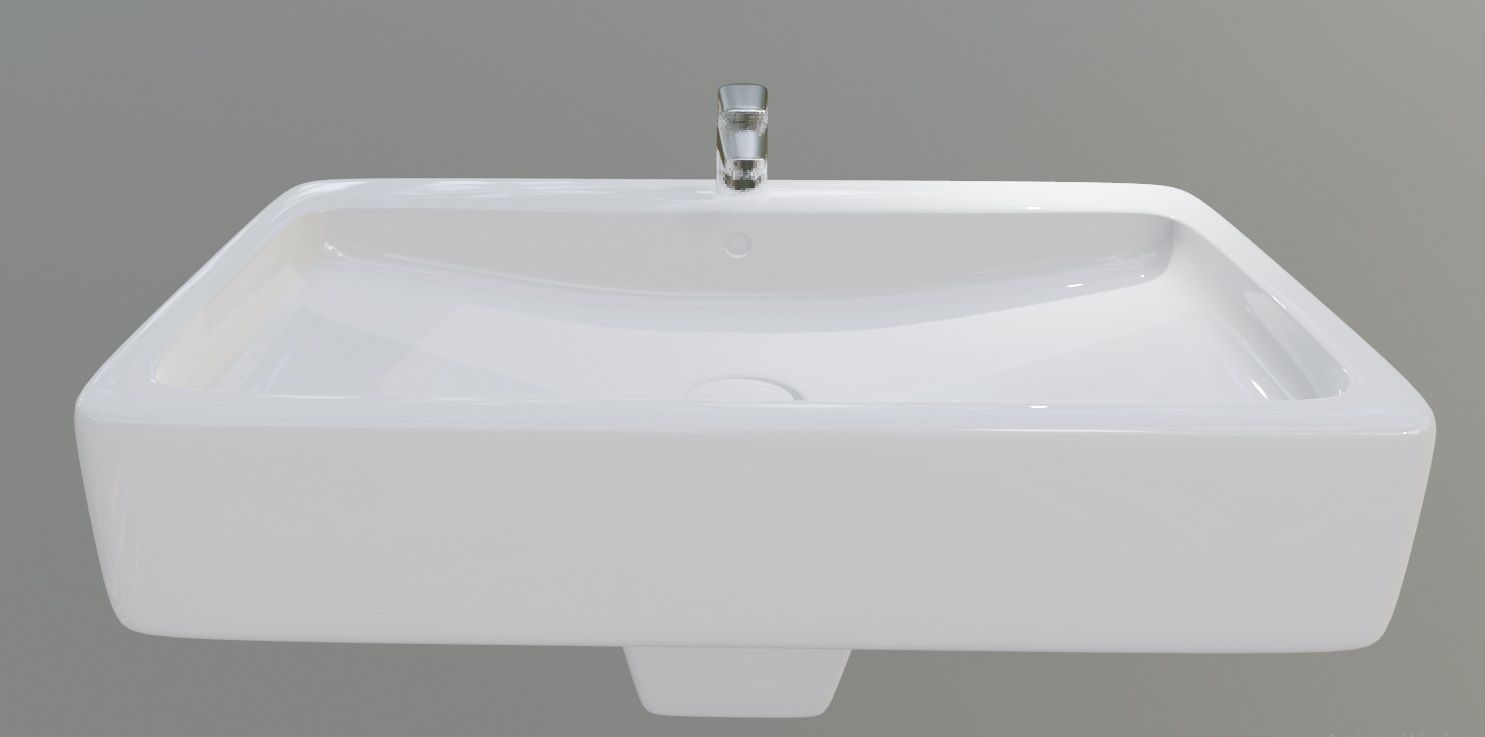 bathroom sink Low-poly 3D model_5