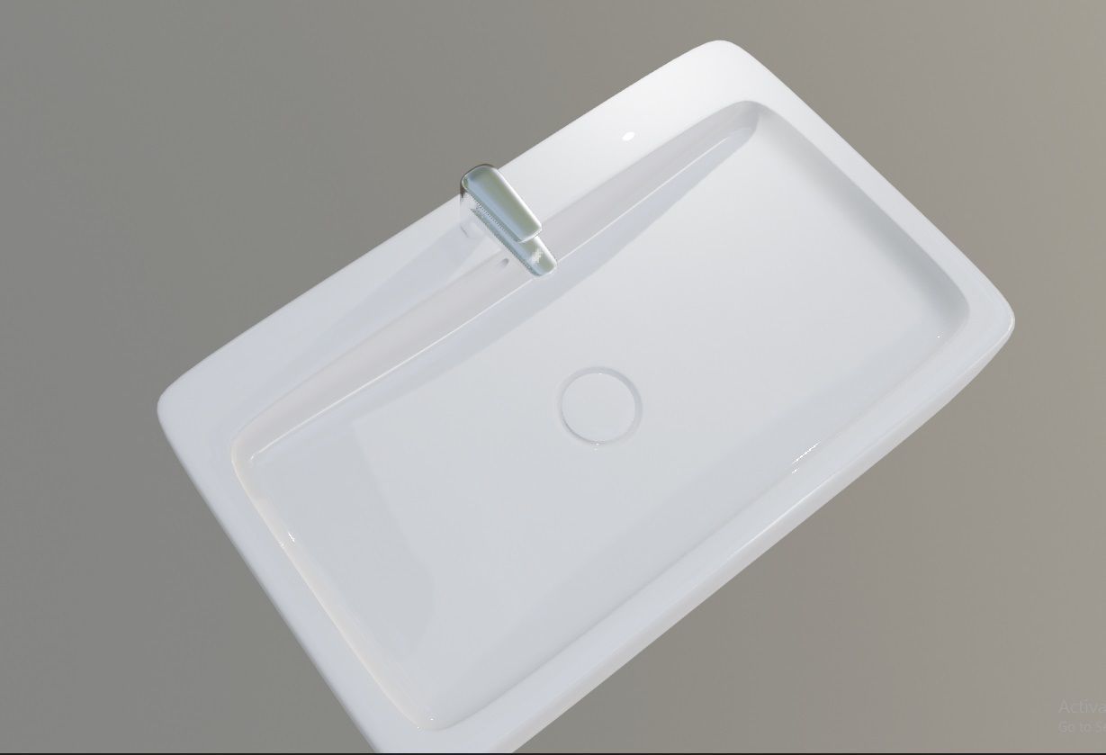 bathroom sink Low-poly 3D model_1