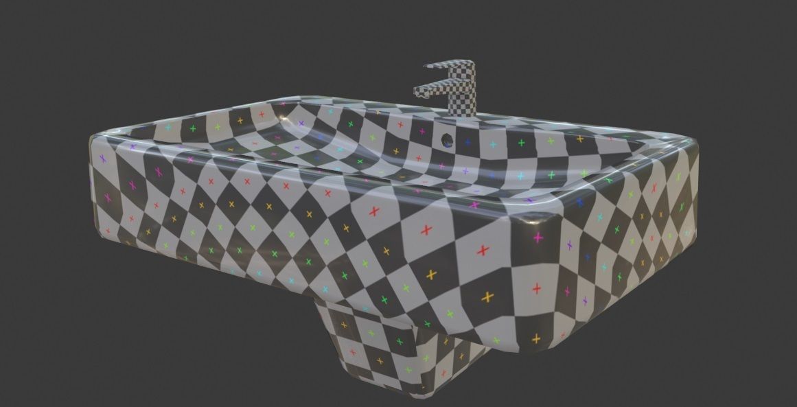 bathroom sink Low-poly 3D model_11