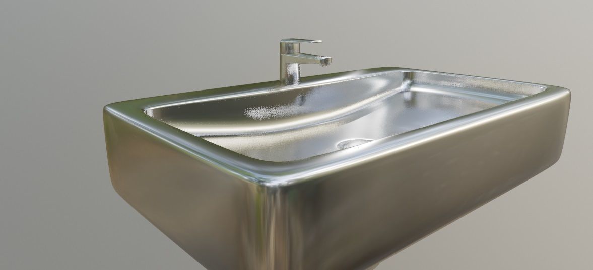 bathroom sink Low-poly 3D model_10