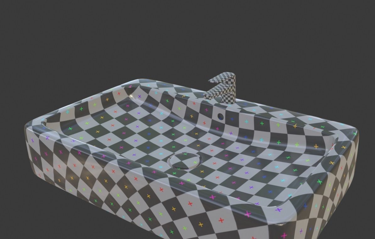 bathroom sink Low-poly 3D model_3
