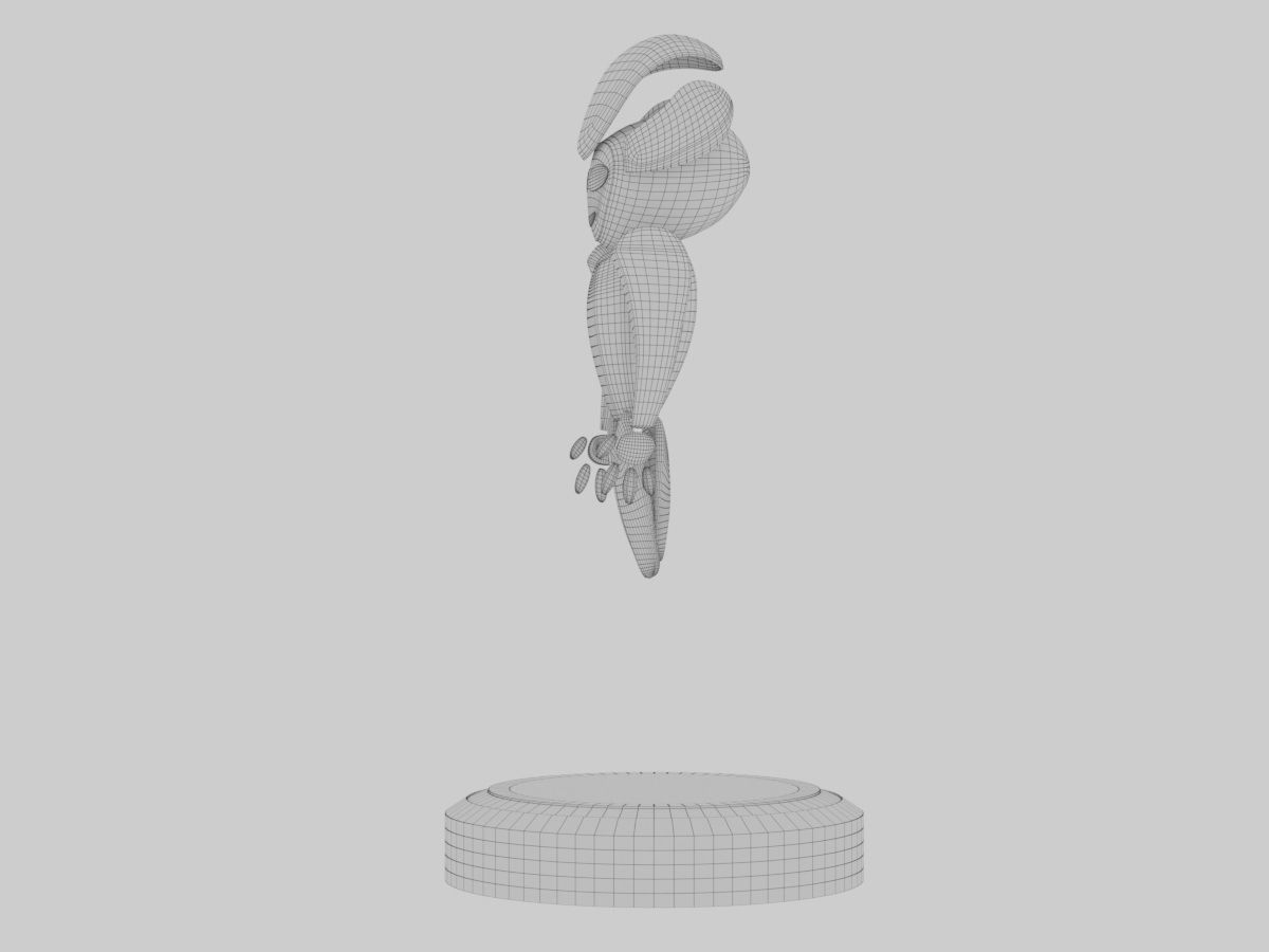 robot futuristic Low-poly 3D model_7