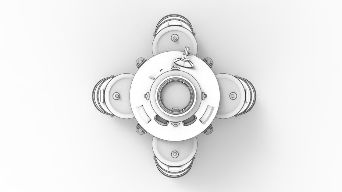 KSP Super Heavy Lander Spaceship 3D print model_4