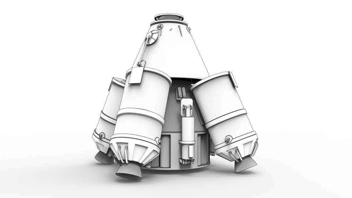 KSP Super Heavy Lander Spaceship 3D print model_5