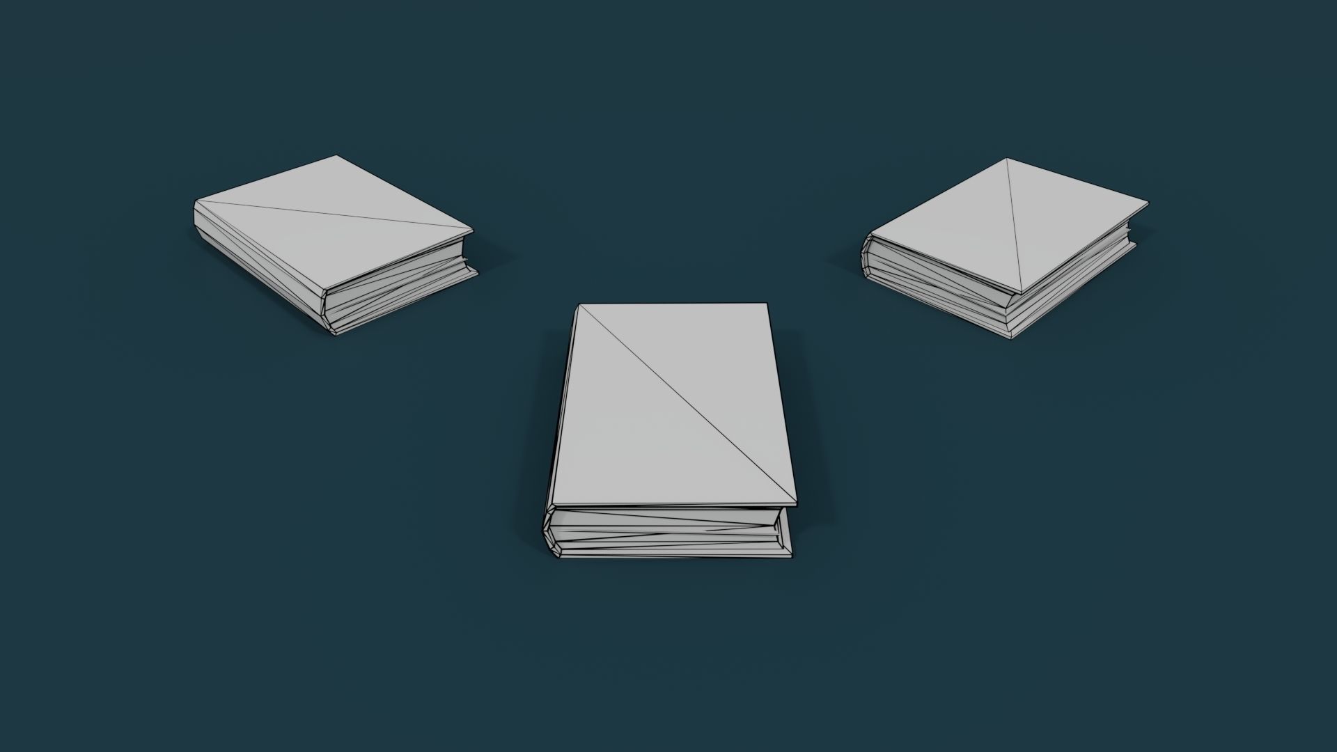 Medieval Books PBR 1  Low-poly 3D model_9