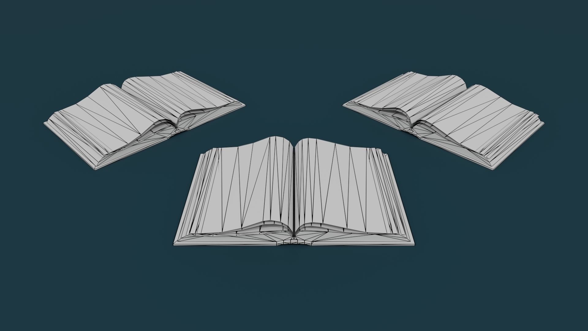 Medieval Books PBR 1  Low-poly 3D model_8